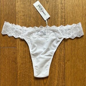 Cosabella White Thong